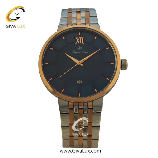 ساعت مچی اورجینال مردانه LdA | لوئیجی د آنا | Luigi d'Ana رزگلد-نقره ای | رزگلد-نقره ای| سرمه ای| کد رفرنس 2404